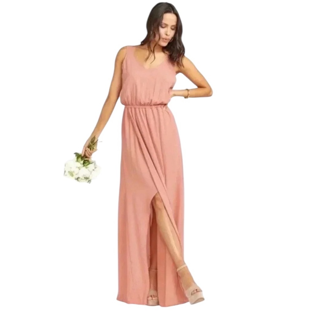 Show Me Your Mumu Women’s Mauve Bridesmaid Maxi Tank Dress Medium Nwt